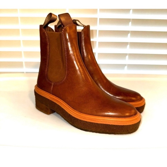 Loeffler Randall Raquel Safari Leather Chelsea Boots 5.5 - Picture 1 of 5